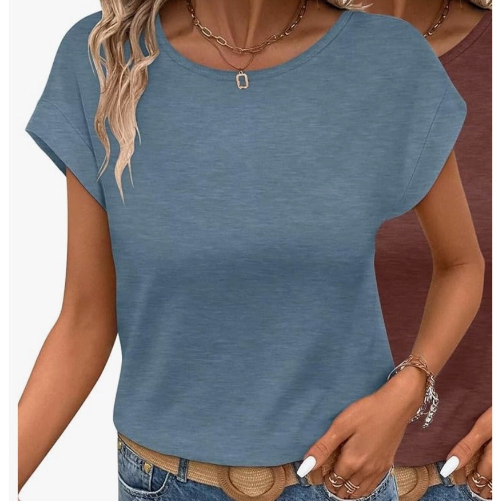 MIROL Womens Blue Heathered‎ Sleeveless Tank Top XL Casual Everyday Comfort